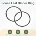 thumbnail image 3 of Uxcell 18Pcs Loose Leaf Binder Rings, 3.3 Inch Metal Open Card Rings Heavy Duty Book Rings for Key Index Card Rings Paper Rings Office, Black, 3 of 7