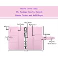 thumbnail image 2 of A6 PU Leather Notebook Binder Refillable 6 Ring Binder for A6 Filler Paper, Loose Leaf Personal Planner Binder Cover with Magneti, 2 of 2