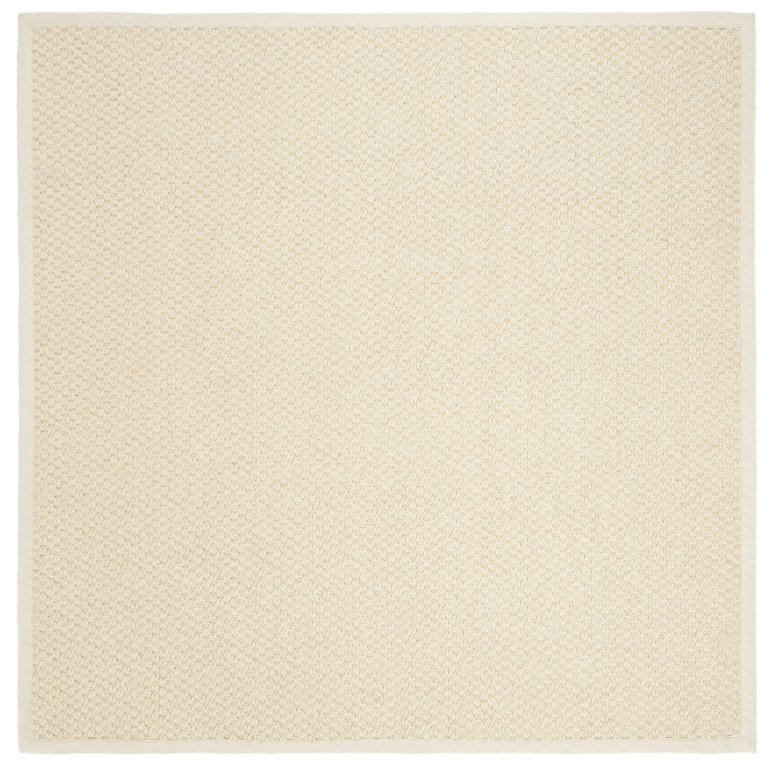 Safavieh Natural Fiber Charlene Bordered Area Rug, Creme, 6' x 6' Square