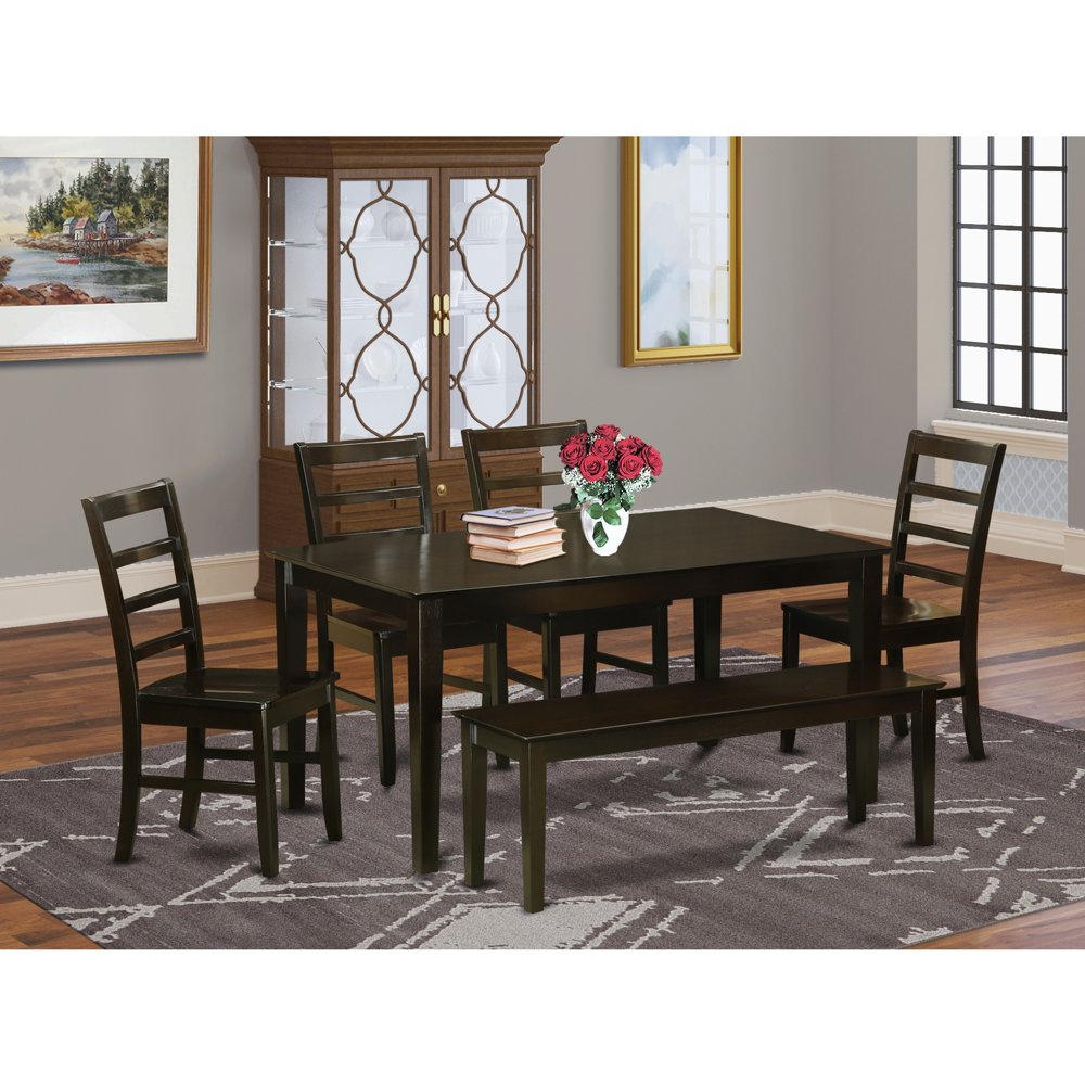 Kitchen Table With Bench Set-Dinette Table And 4 Kitchen Chairs And