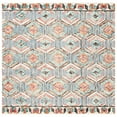 thumbnail image 7 of SAFAVIEH Trace Adrasteia Geometric Hexagons Wool Area Rug, Ivory/Light Blue, 3' x 5', 7 of 7