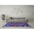 thumbnail image 3 of Ahgly Company Machine Washable Indoor Rectangle Persian Blue Traditional Area Rugs, 8' x 10', 3 of 4