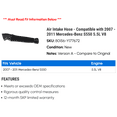 thumbnail image 2 of Air Intake Hose - Compatible with 2007 - 2011 Mercedes-Benz S550 5.5L V8 2008 2009 2010, 2 of 2
