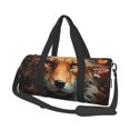 thumbnail image 1 of Fotbe Floral Fox Bolsa Deportiva de Lona Plegable con Estampado, Bolsa de Gimnasio con Bolsillo Seco/Húmedo, Bolsa de Viaje Ultraligera de Gran Capacidad, 1 of 6
