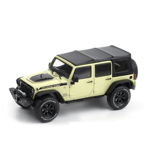 2018 Jeep Wrangler Unlimited Rubicon Recon with Off-Road Parts, Yellow -  Greenlight 86188 - 1/43 scale Diecast Model Toy Car 