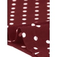 thumbnail image 6 of DARING DIVA Women's Plus Size V Neck Pintuck Short Sleeve Polka Dots Top 1X Burgundy, 6 of 6
