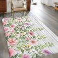 thumbnail image 3 of Colorful Flowers Area Rug 3x5 Washable Rug Non Slip Spring Leaves Floral Botanical Wood Grain Large Area Rug Indoor Floor Carpet for Entryway Bedroom Kitchen Living Room Home Office Dining Room, 3 of 8