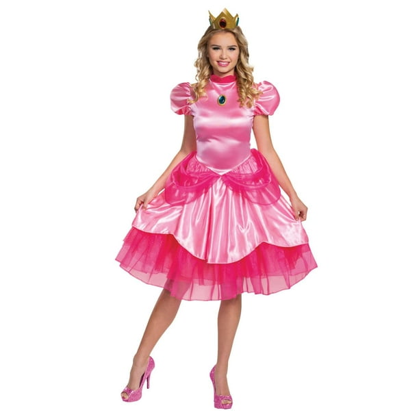 Women's Super Mario Deluxe Princess Peach Costume 
