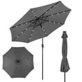 thumbnail image 1 of Costway 10FT Patio Solar Umbrella LED Patio Market Steel Tilt with Crank Outdoor Gray, 1 of 10