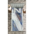 thumbnail image 3 of Ambesonne Letter N Quilted Bedspread Set 2 Pcs, N from Alphabet, Twin Size, Violet Blue White, 3 of 3