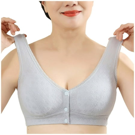 Black of Friday Deals!Clearance Staron Womens Bras Front Closure No Underwire Bra Wireless Comfortable Bra Stretch Daily Underwear Bras Comfort Bra