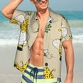 thumbnail image 5 of Yiaed Gnomes Bees And Sunflowers Print Hawaiian Shirt for Men Short Sleeve Button Down Shirts Beach Shirts for Men-XX-Large, 5 of 5