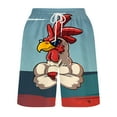 thumbnail image 4 of ZCFZJW Mens Beach Swim Trunks Lightweight Casual 3D Chicken Novelty Print Drawstring Elastic Waist Hawaiian Shorts Quick Dry Bathing Suit Short Pants with Pockets Multicolor#03 XXXXXL, 4 of 5