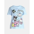 thumbnail image 5 of Hello Kitty & Friends Women's Christmas Front Back Graphic Tee with Short Sleeves, Sizes XXS-XXL, 5 of 5
