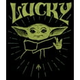 thumbnail image 2 of Men's Star Wars: The Mandalorian Grogu St. Patrick's Day Force of Luck Graphic Tee Black X Large, 2 of 5