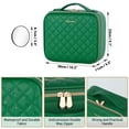 thumbnail image 3 of Aiborke Travel Makeup Bag with Led Mirror Makeup Case with Lighted Mirror Cosmetic Organizer bag with Adjustable Dividers and 10x Magnifying Mirror Gift for Women (Green), 3 of 3