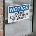 thumbnail image 4 of (2 Pack) Please Lock Up Your Valuables OSHA Notice Sign 5 Inch X 3.5 Inch Vinyl Label Decal Sticker Weather Resistant, UV Protected for Workplace, Business, and Construction Site, Made, 4 of 7