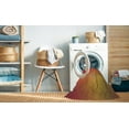 thumbnail image 2 of Ahgly Company Tapis Rond Lavable en Machine Intérieur Transitionnel Orange, 4 Pieds Rond, 2 of 7
