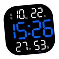 thumbnail image 3 of maskred Digital Wall Clock Temp Date Week Adjustable Display Large Screen Brightness Blue 28 x 28 x 3cm, 3 of 6