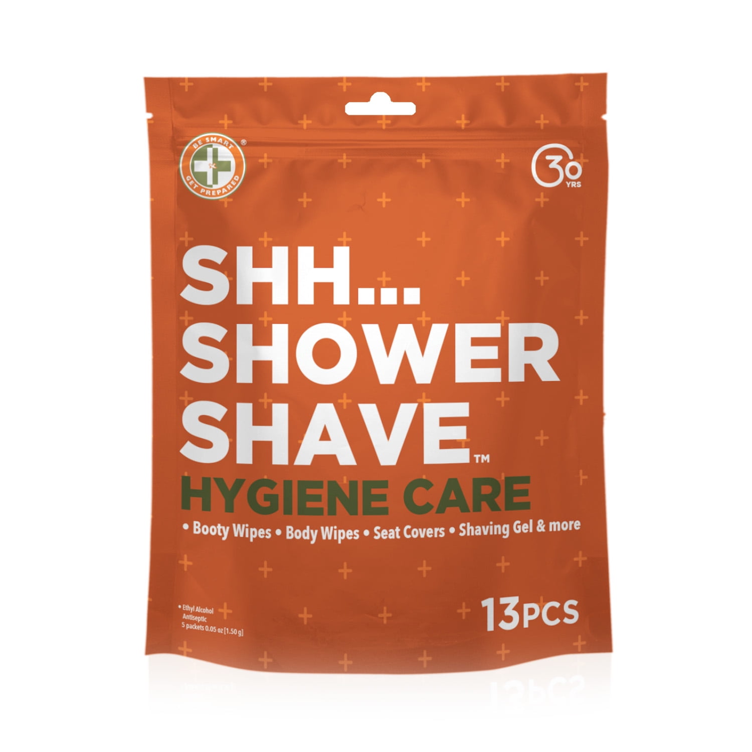 Be Smart Get Prepared 13 Piece Unisex Hygiene Kit, Shh... Shower Shave