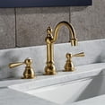 thumbnail image 6 of Water Creation 8.25" Lever Handles Modern Solid Brass Faucet in Satin Gold, 6 of 14