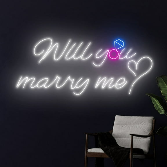 Handmadetneonsign Marry Me Neon Sign, Marry me Led Sign, Led Light, Custom Wedding Neon Sign