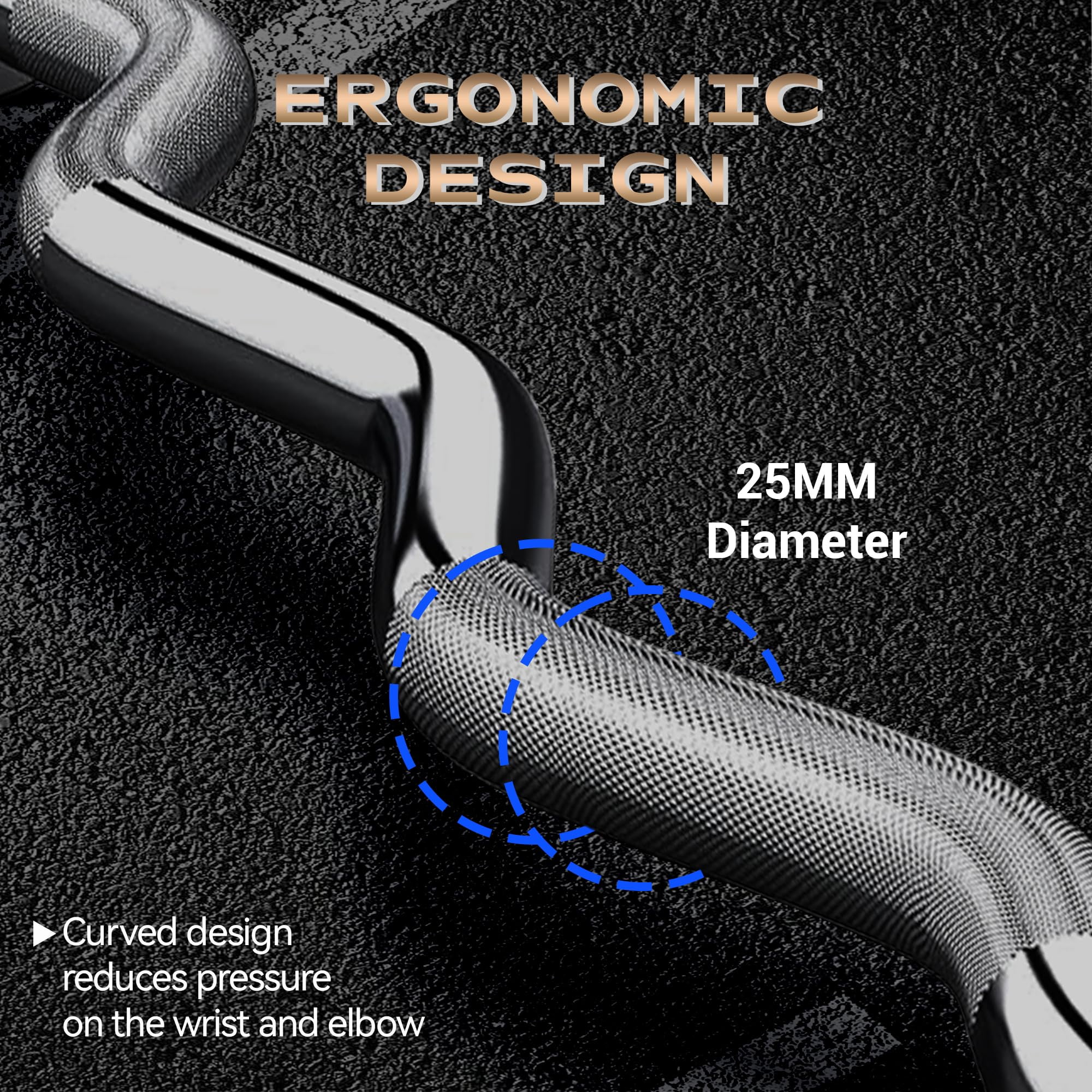 47" EZ Curl Barbell Bar, 500lb Capacity EZ Curl Bar for Weight Lifting, Biceps, triceps, Back/Leg Muscle Group exercise,Chrome Curling Bar Fit 2” Standard Weights - 2 Spring Collars