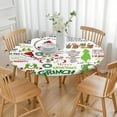 thumbnail image 2 of Round Elastic Tablecloth,Reusable Washable Table Cover,Table Cloth Fits 36"-44" Round Tables for Dinner Outdoor Picnic Flowers, 2 of 3