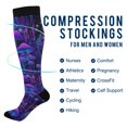 thumbnail image 2 of FORMRS Womens Knee High Socks Casual Long Thick Travel Daily Wear, 1 Pair, Purple Mushrooms Pattern, 2 of 6