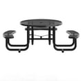 thumbnail image 6 of Flash Furniture Creekside Outdoor Picnic Table 46" Round Wheelchair Accessible Black, 6 of 10