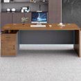 thumbnail image 4 of Computer Study Work Desk Staff Drawers Corner Modern Computer Desk Executive Office Scrivania Angolare Work Furniture HD50WD My Lux Decor Round, 4 of 13