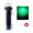 Green, variant on Solar Buoy Marker Light with Clear Beacon Head, Side Mount Tabs, Marine Warning Design for Net Lines and Boats
