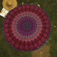 thumbnail image 2 of RAJRANG Tapiz redondo pequeño - Mandala chakra, estilo boho hippie, mantel redondo de algodón puro para playa, picnic y camping - rosa y morado - 48 pulgadas, 2 of 4