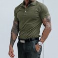 thumbnail image 2 of Ketyyh-chn99 Men's Polo Shirt Shirts for Men Fashion Tops Polo Shirts for Men Army Green,XL, 2 of 5