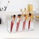thumbnail image 5 of 4 Slots Acrylic Pen Holder,Clear Pencil Holder for Desk,Acrylic Desk Accessories Organizer,Pencil Stationery Organizer,Clear Pen Cups, Makeup Brushes Storage, 5 of 5