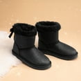 thumbnail image 4 of BURUDANI Girls Boots Kids Winter Warm Snow Ankle Bow Boots for Toddler/Little Kid, 4 of 6