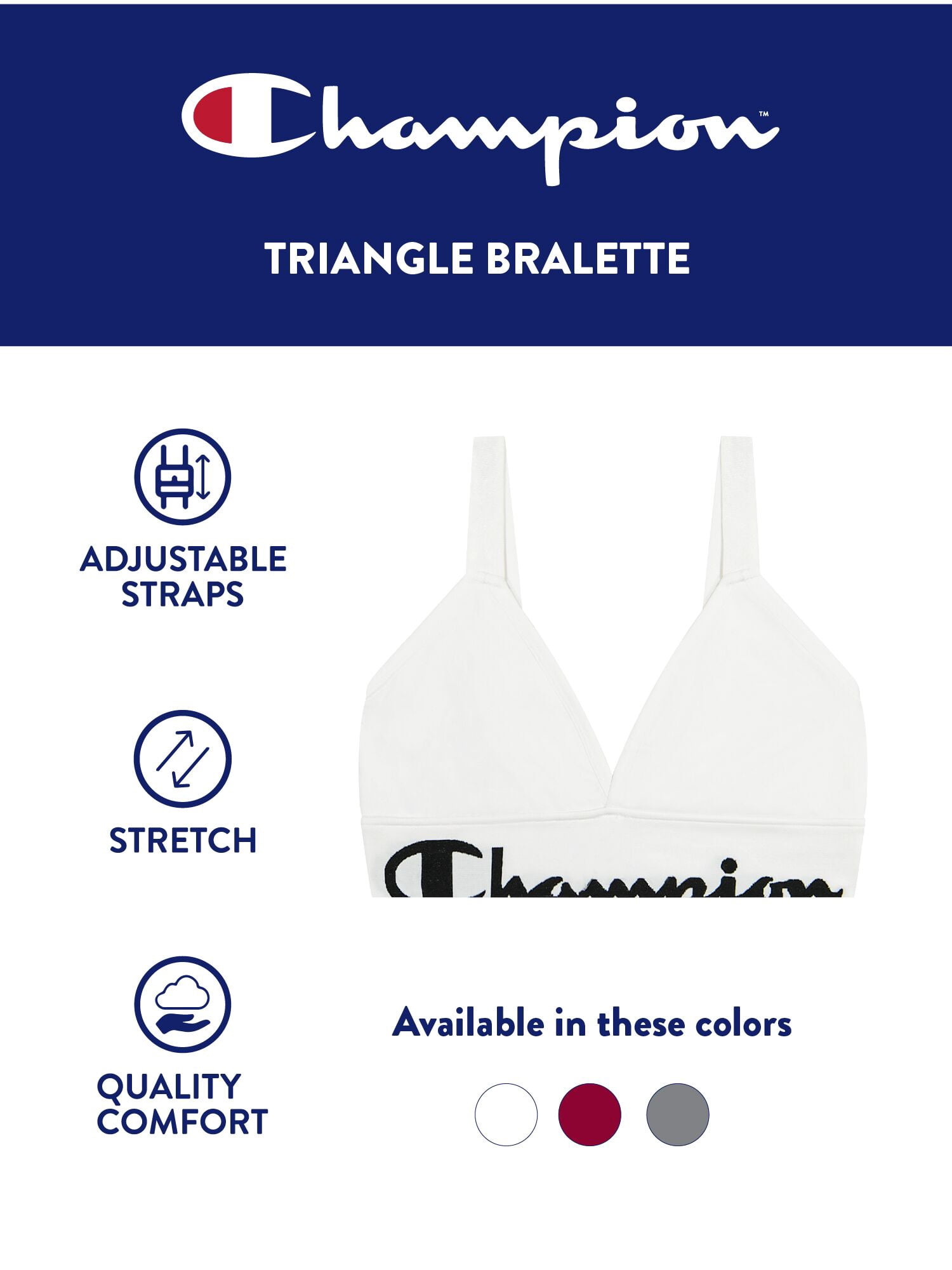 Champion Women’s Seamless Bralette, Sizes S - 2XL