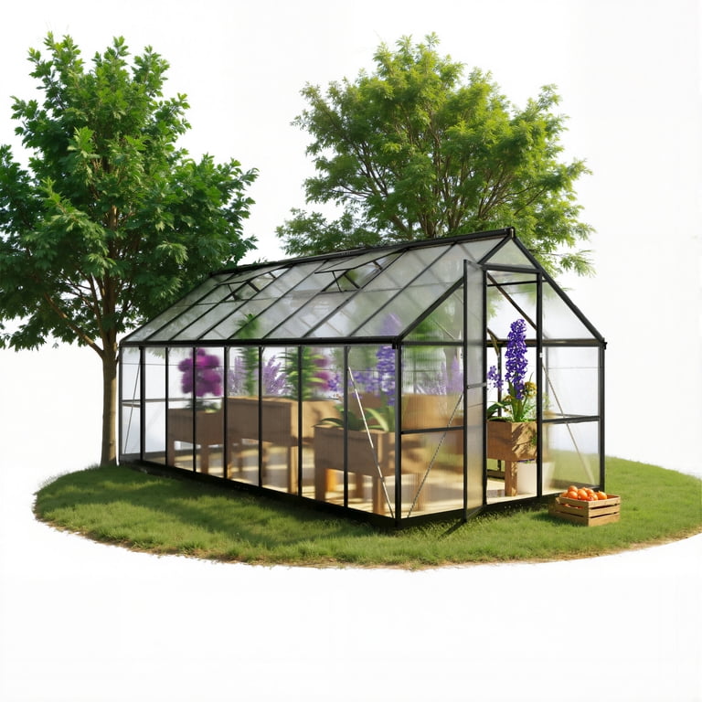 EASYHAWK, Outdoor Greenhouse, 8'x16', Polycarbonate Garden
