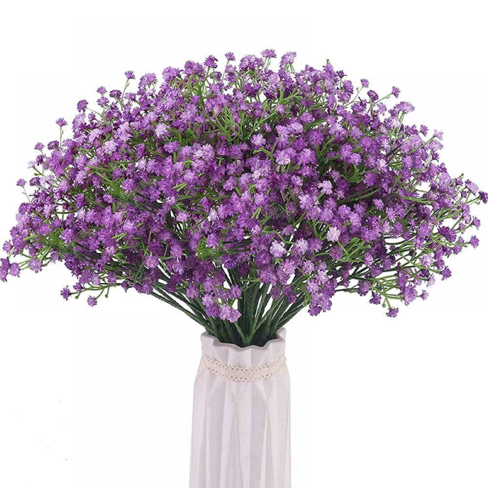 DEEMEI 15 PCS Babys Breath Artificial Flowers Fake Babys Breath Flowers  Artificial Bulk Pink Gypsophila Bouquets Real Touch Faux Flowers for  Wedding