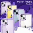 thumbnail image 7 of JETech Cute Case for iPhone 14 6.1-Inch, Wave Frame Curly Shape Shockproof Phone Cover for Women and Girls, Clear Hard PC Back (Purple), 7 of 7