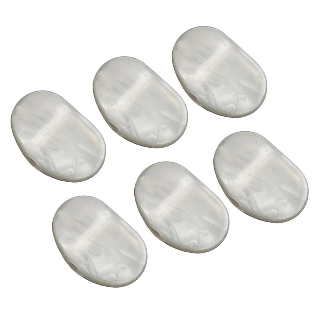 Rushawy 6x6pcs Guitar Tuning Pegs Machine Heads Replacement Pearl Knobs White