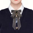 thumbnail image 6 of Segolike Bow Tie Ribbon Brooch Bowknot Shirt Tie Bowknot Bow Tie Costume Accessories Ladies Gift Necktie Bow Brooch for Suit Women DIY Gray, 6 of 8