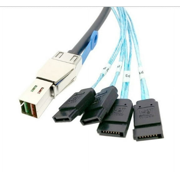 External Mini SAS HD SFF-8644 to 4 X SATA Cable 1 Meter