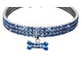 thumbnail image 2 of 1 Pce Collier pour Chat Chiot en Cristal, Colliers pour Animaux Bling en Strass Colliers pour Chien Pendentif à Paillettes Collier pour Chat Ajustable en Cristal Collier Élastique pour Animal, L, Bleu, 2 of 7
