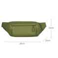 thumbnail image 2 of Riñonera cruzada para hombre y mujer, bolso de cintura grande para entrenamiento al aire libre, viajes, correr de forma informal., 2 of 5