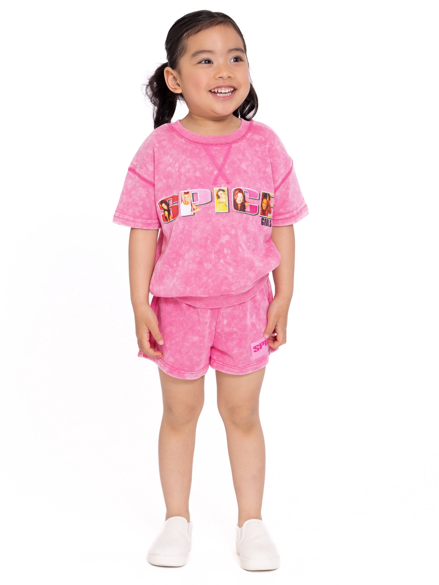 Spice Girls Toddler Girls Short-Sleeve Sweatshirt and Shorts Set, 2-Piece, Sizes 12M-5T