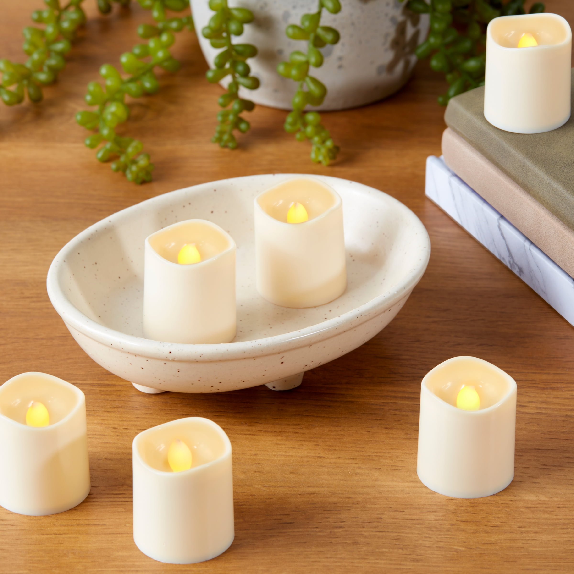Mainstays Flameless LED Votives, Ivory, Set of 12