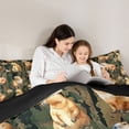 thumbnail image 4 of Erosebridal Kawaii Animal Capybara Full Size Comforter Sets 3 Pieces For Boys Girls,Kids Teens Abstract Vintage Camouflage Bedding Sets,Green Brown,Black Reversible, 4 of 7