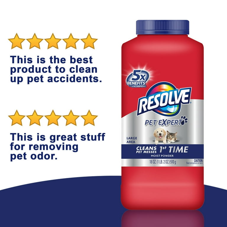 Resolve Pet Expert Carpet Cleaner Powder Eliminates Dirt