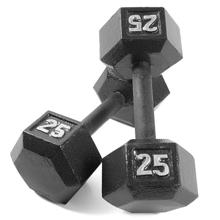 CAP Barbell Cast Iron Hex Dumbbell, 45 Lbs, Pair